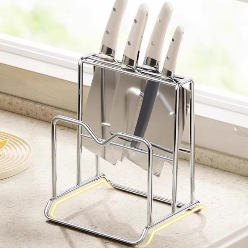 Commercial Kitchen Knife Holder - Messerhalter und Schneidebrettständer aus Edelstahl, Küchen-Organizer