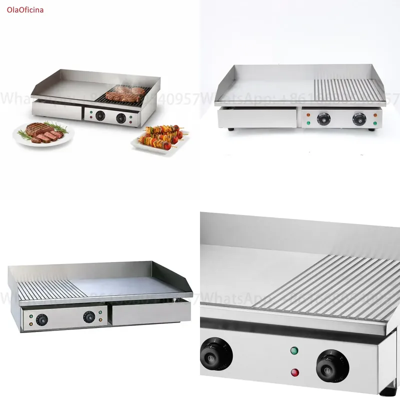 Commercial Kitchen Griddle - Professionelle Elektrische Grillplatte 4,4KW Edelstahl Gewerbliche