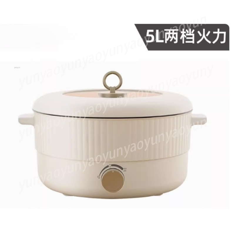 Soup Kettle Warmer - 5L Elektrischer Doppelkammer-Hotpot, Großvolumiger Antihaft-Kochtopf für