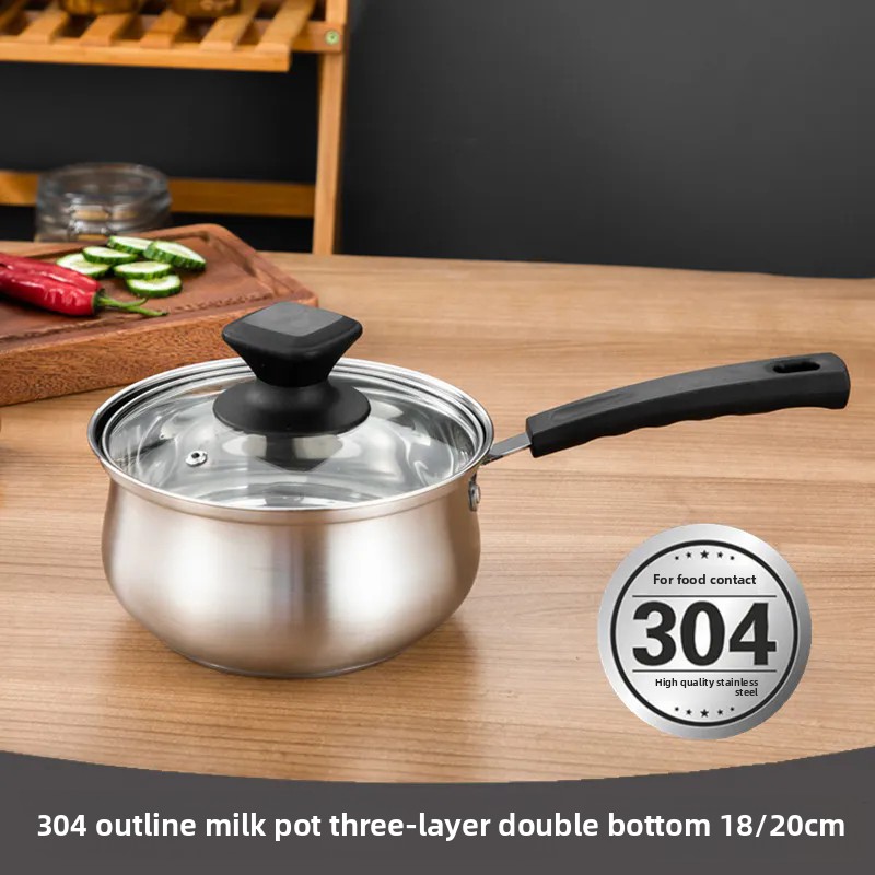 Soup Kettle Warmer - Küche 304 Edelstahl Schmortopf Topf Milchpfanne
