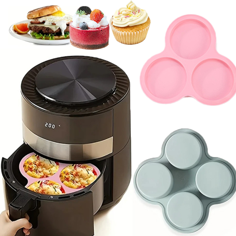 Commercial Kitchen Pots And Pans - Wiederverwendbare Silikon-Eiform für Luftfritteusen, 3/4 Hohlräume,