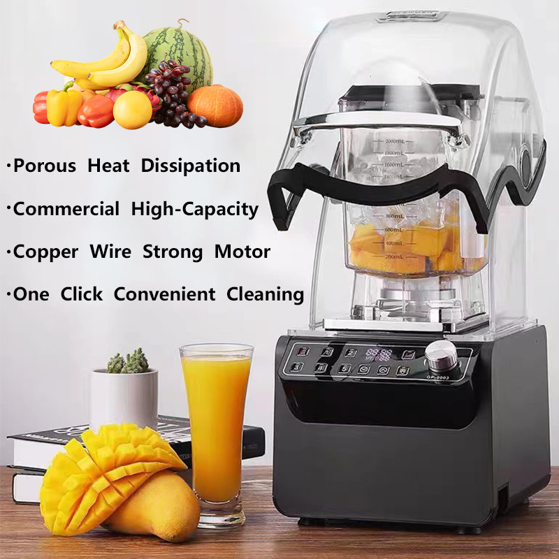 Commercial Blender Heavy Duty - 1800 W kommerzielle Eismixer-Maschine, robuste Smoothie-Maker,