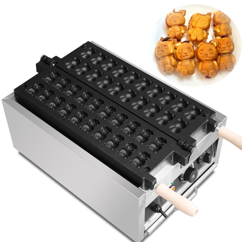 Waffle Maker Commercial - Kommerzielle 20-teilige Taiyaki-Maschine in Bärenform, Waffeleisen