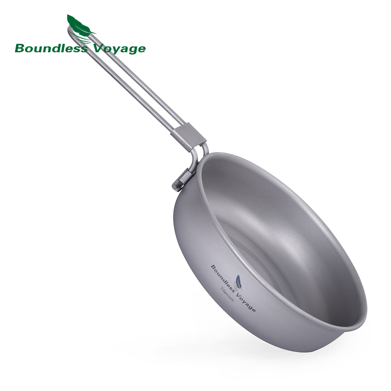 Commercial Kitchen Pots And Pans - Boundless Voyage Ultraleichte Titan-Bratpfanne mit Klappgriff,