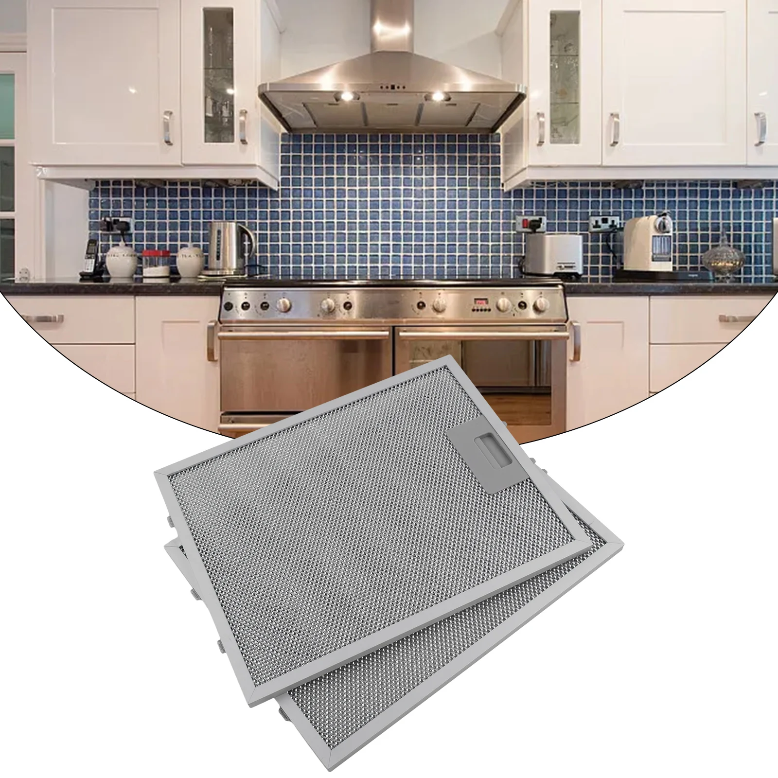 Commercial Kitchen Hood - 2PCS Dunstabzugshaubenfilter Metallgeflecht Dunstabzugshaube Entlüftungsfilter 320x260