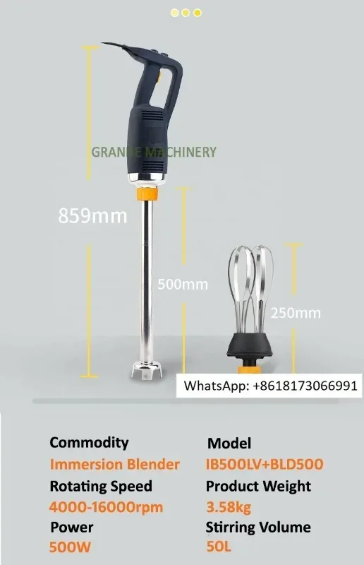 Commercial Blender Heavy Duty - Kommerzieller Handmixer mit Homogenisatorfunktion, Schwerlast-Stabmixer zum