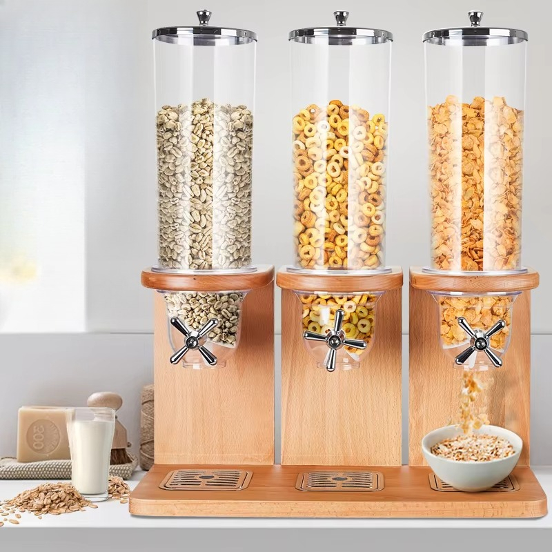 Commercial Kitchen Outlets - Müslispender aus massivem Holz mit 3