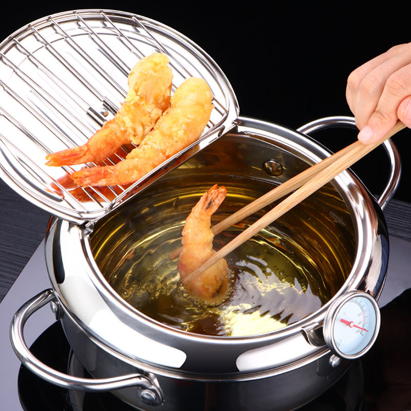 Commercial Kitchen Appliances - LMETJMA Japanischen Frittieren Topf mit einem