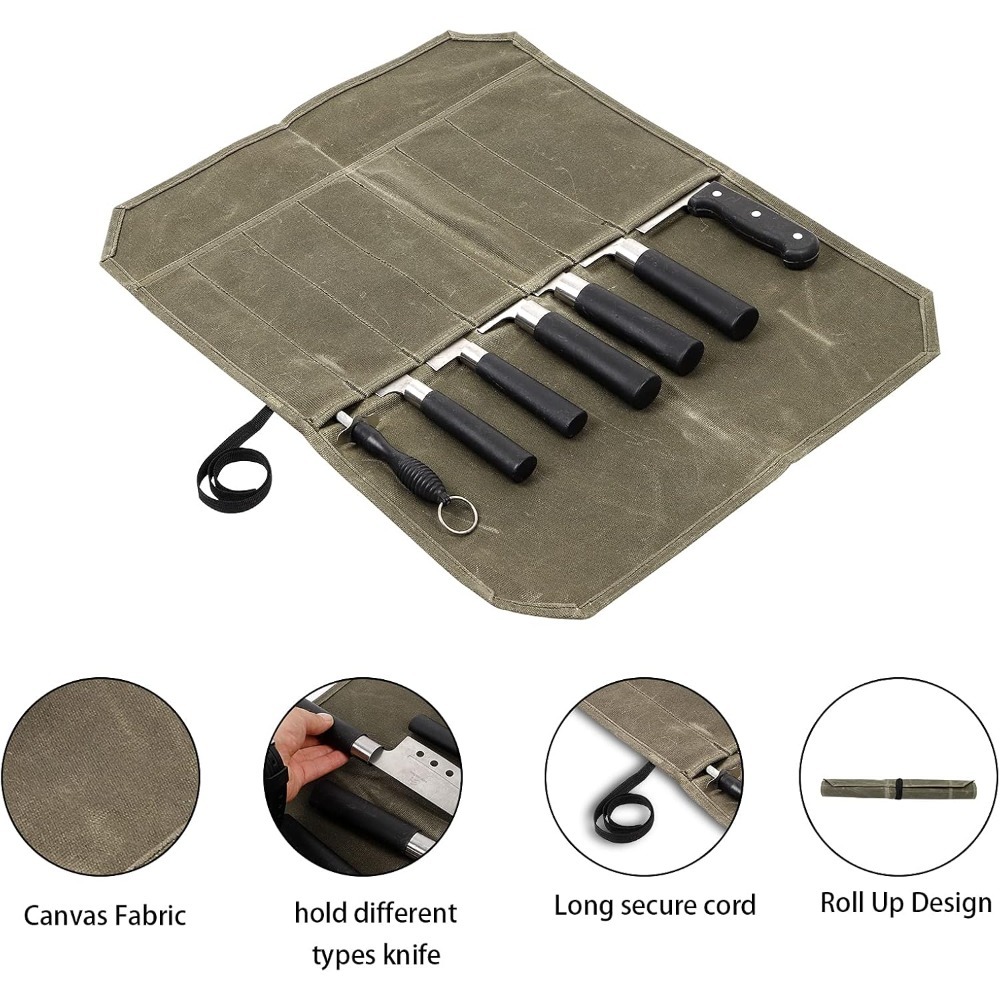 Nass Wachs Leinwand Messer Lag – Commercial Kitchen Knife Holder Bewertung und Preis