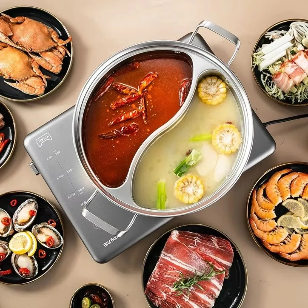 Doppelte geteilte Hot Pot aus  – Soup Kettle Warmer Bewertung und Preis