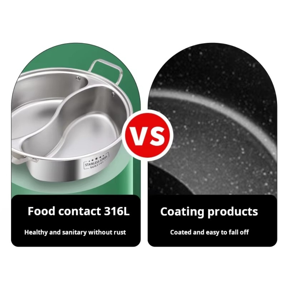 Doppelte geteilte Hot Pot aus  – Soup Kettle Warmer Bewertung und Preis