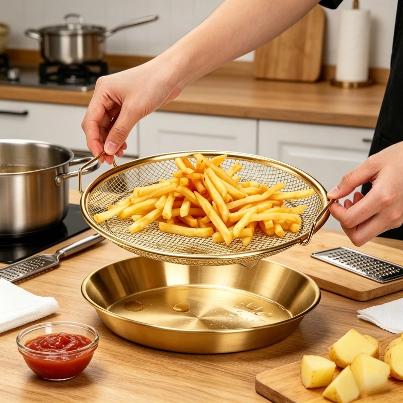 Goldfarbener, robuster Frittie – Commercial Kitchen Appliances Bewertung und Preis