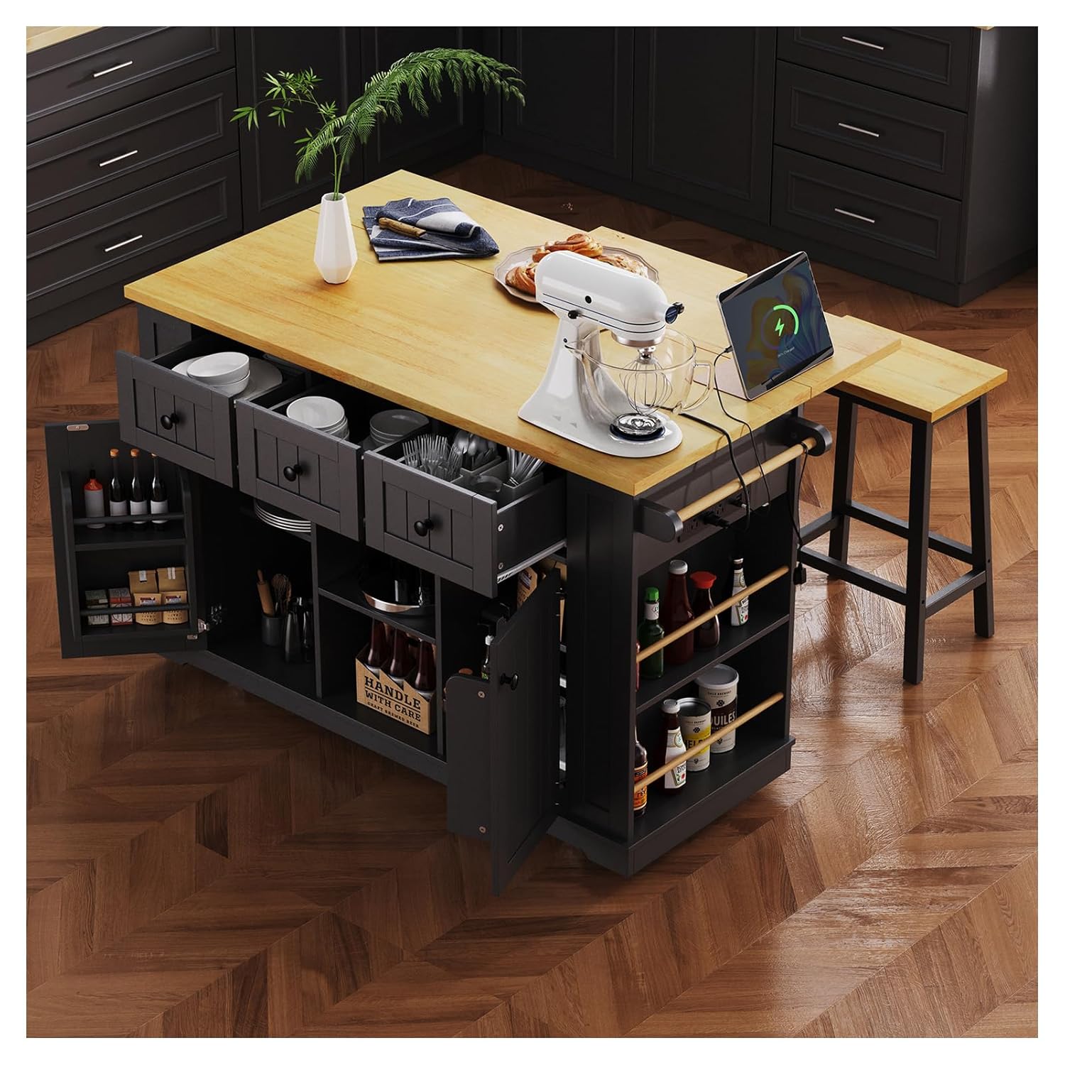 53 Zoll Rollbare Kücheninsel m – Commercial Kitchen Outlets Bewertung und Preis