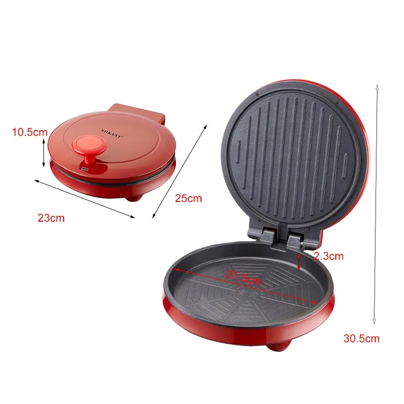 110V Elektrische Pizzamaschine – Waffle Maker Commercial Bewertung und Preis