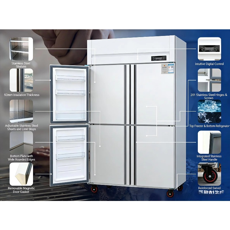 Gewerblicher Edelstahl-Gefrier – Commercial Kitchen Bewertung und Preis