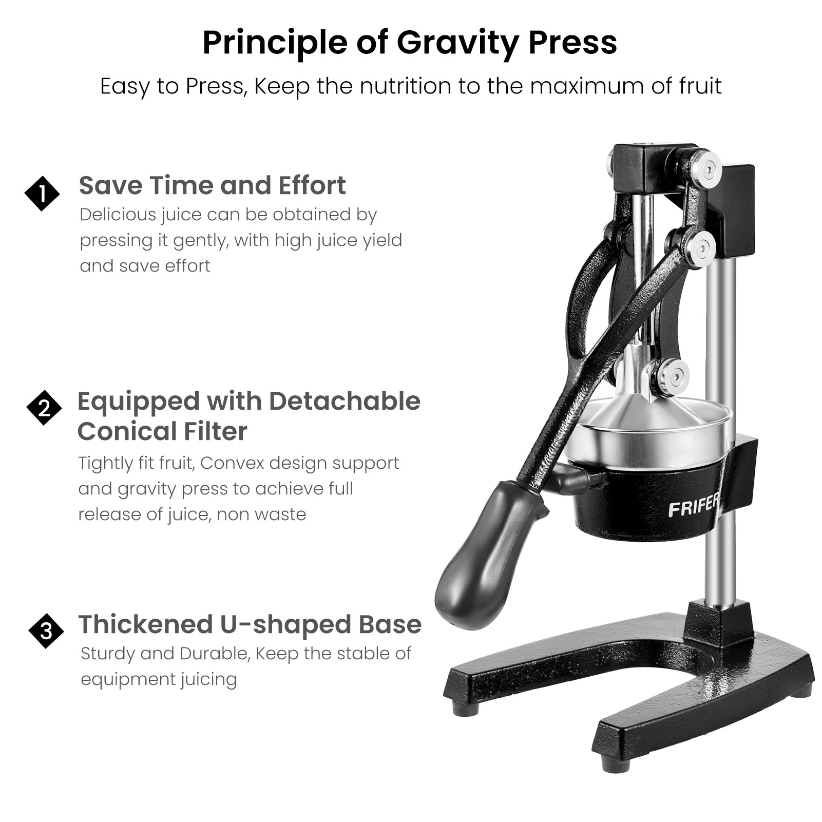 Leichter manueller Zitrusentsa – Commercial Kitchen Juicer Bewertung und Preis