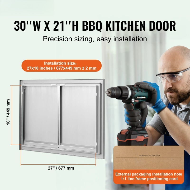 BBQ-Zugangstür aus Edelstahl m – Commercial Kitchen Wall Panel Bewertung und Preis